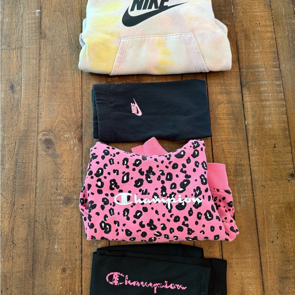 Nike and Champion Hoodie Clothing Bundle (2 sets)
